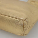 BURBERRY Blue Label Hand Bag Leather 2way Gold Auth ti2851-15