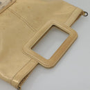 BURBERRY Blue Label Hand Bag Leather 2way Gold Auth ti2851-6