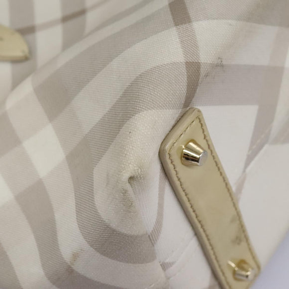 BURBERRY Nova Check Tote Bag PVC Beige Auth ti2855