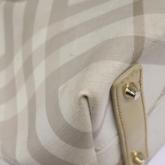 BURBERRY Nova Check Tote Bag PVC Beige Auth ti2855