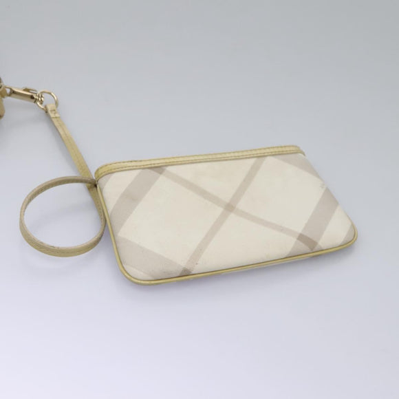 BURBERRY Nova Check Tote Bag PVC Beige Auth ti2855