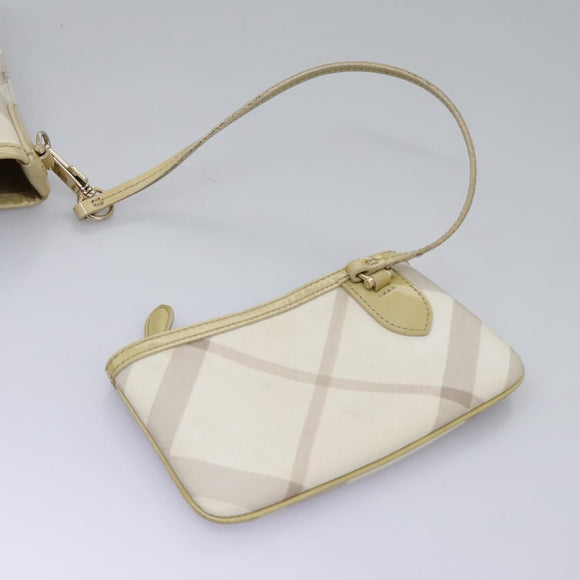 BURBERRY Nova Check Tote Bag PVC Beige Auth ti2855