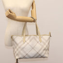 BURBERRY Nova Check Tote Bag PVC Beige Auth ti2855-28