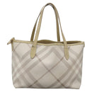 BURBERRY Nova Check Tote Bag PVC Beige Auth ti2855-3
