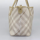 BURBERRY Nova Check Tote Bag PVC Beige Auth ti2855-5