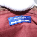 BURBERRY Nova Check Blue Label Shoulder Bag Canvas 2way Red Auth ti2856-19