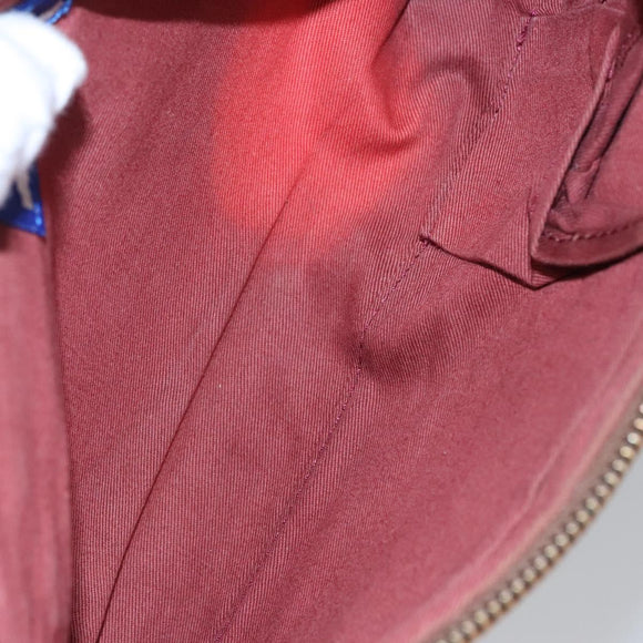 BURBERRY Nova Check Blue Label Shoulder Bag Canvas 2way Red Auth ti2856