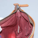 BURBERRY Nova Check Blue Label Shoulder Bag Canvas 2way Red Auth ti2856-20