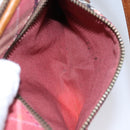 BURBERRY Nova Check Blue Label Shoulder Bag Canvas 2way Red Auth ti2856-12