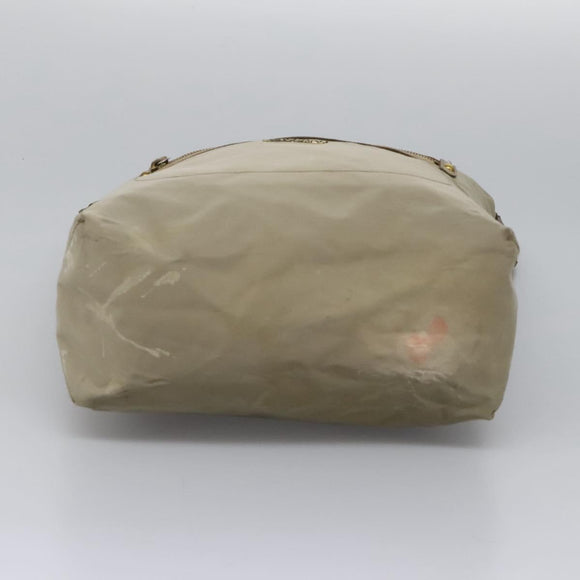 BURBERRY Blue Label Shoulder Bag Nylon 2way Beige Auth ti2857