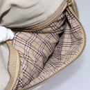 BURBERRY Blue Label Shoulder Bag Nylon 2way Beige Auth ti2857-21