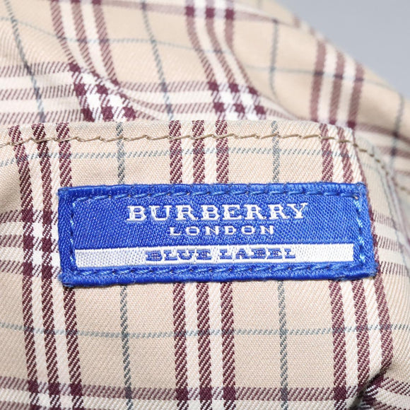 BURBERRY Blue Label Shoulder Bag Nylon 2way Beige Auth ti2857