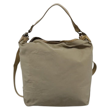 BURBERRY Blue Label Shoulder Bag Nylon 2way Beige Auth ti2857 - 0