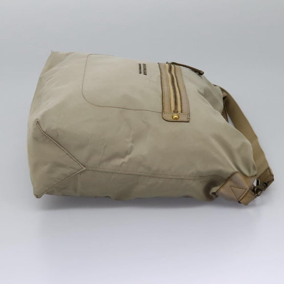 BURBERRY Blue Label Shoulder Bag Nylon 2way Beige Auth ti2857
