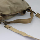BURBERRY Blue Label Shoulder Bag Nylon 2way Beige Auth ti2857-8