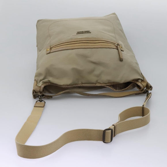 BURBERRY Blue Label Shoulder Bag Nylon 2way Beige Auth ti2857