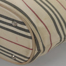 BURBERRY Hand Bag Canvas Beige Auth ti2859-14