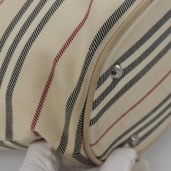 BURBERRY Hand Bag Canvas Beige Auth ti2859