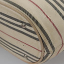 BURBERRY Hand Bag Canvas Beige Auth ti2859-16