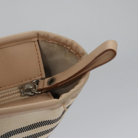 BURBERRY Hand Bag Canvas Beige Auth ti2859