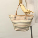 BURBERRY Hand Bag Canvas Beige Auth ti2859-23