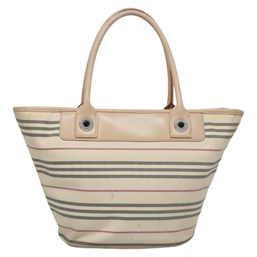 BURBERRY Hand Bag Canvas Beige Auth ti2859 - 0