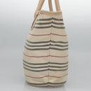 BURBERRY Hand Bag Canvas Beige Auth ti2859-5