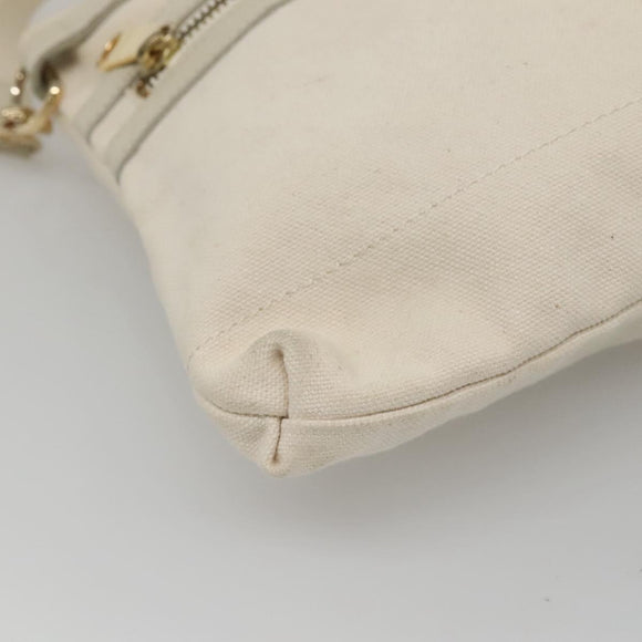BURBERRY Blue Label Shoulder Bag Canvas Beige Auth ti2861