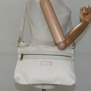 BURBERRY Blue Label Shoulder Bag Canvas Beige Auth ti2861-20