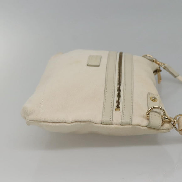 BURBERRY Blue Label Shoulder Bag Canvas Beige Auth ti2861