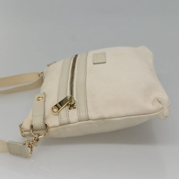 BURBERRY Blue Label Shoulder Bag Canvas Beige Auth ti2861