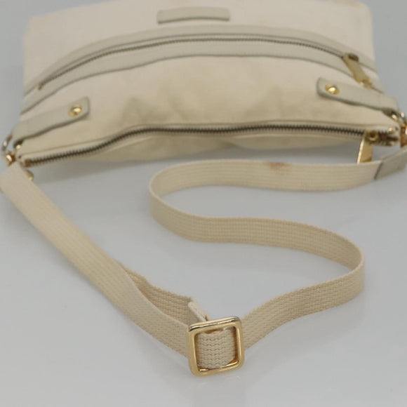 BURBERRY Blue Label Shoulder Bag Canvas Beige Auth ti2861