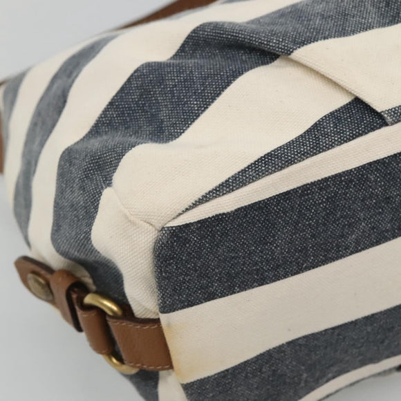 BURBERRY Blue Label Shoulder Bag Canvas Navy Auth ti2862