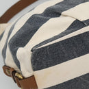 BURBERRY Blue Label Shoulder Bag Canvas Navy Auth ti2862-9