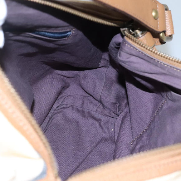 BURBERRY Blue Label Shoulder Bag Canvas Navy Auth ti2862