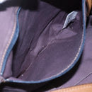 BURBERRY Blue Label Shoulder Bag Canvas Navy Auth ti2862-20