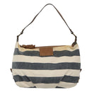 BURBERRY Blue Label Shoulder Bag Canvas Navy Auth ti2862-13