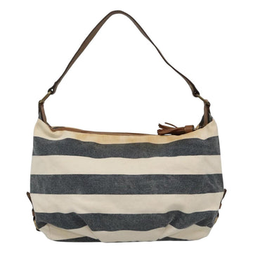 BURBERRY Blue Label Shoulder Bag Canvas Navy Auth ti2862 - 0