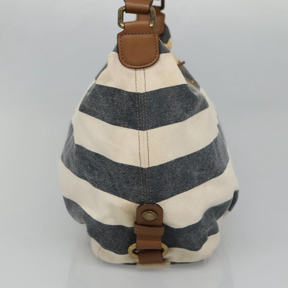 BURBERRY Blue Label Shoulder Bag Canvas Navy Auth ti2862