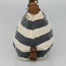 BURBERRY Blue Label Shoulder Bag Canvas Navy Auth ti2862-4