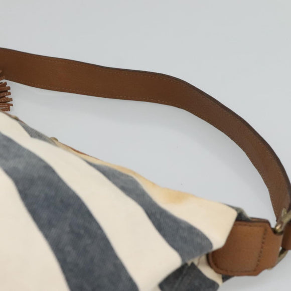 BURBERRY Blue Label Shoulder Bag Canvas Navy Auth ti2862