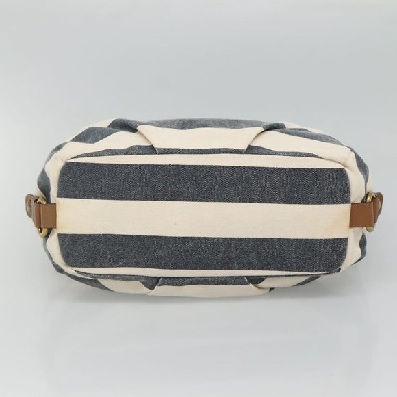 BURBERRY Blue Label Shoulder Bag Canvas Navy Auth ti2862