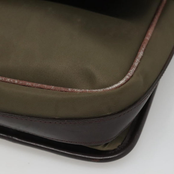 BURBERRY Shoulder Bag Nylon Khaki Auth ti2863