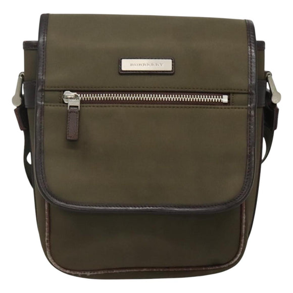 BURBERRY Shoulder Bag Nylon Khaki Auth ti2863