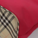 BURBERRY Nova Check Blue Label Shoulder Bag Nylon Pink Auth ti2865-14