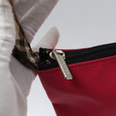 BURBERRY Nova Check Blue Label Shoulder Bag Nylon Pink Auth ti2865-10