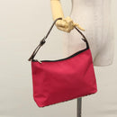 BURBERRY Nova Check Blue Label Shoulder Bag Nylon Pink Auth ti2865-21