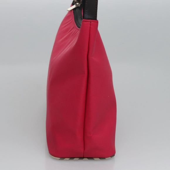 BURBERRY Nova Check Blue Label Shoulder Bag Nylon Pink Auth ti2865