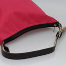 BURBERRY Nova Check Blue Label Shoulder Bag Nylon Pink Auth ti2865-6