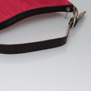 BURBERRY Nova Check Blue Label Shoulder Bag Nylon Pink Auth ti2865-7
